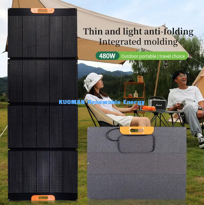 Panneau solaire pliable portable de 480W avec 22% d'efficacité et conception résistante aux intempéries