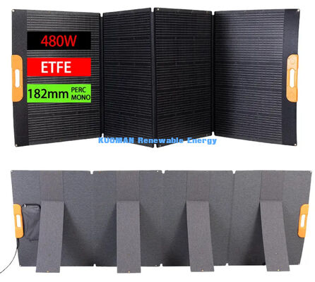 Panneau solaire flexible haute puissance 480W avec conception pliable et résistant aux intempéries pour une énergie portable