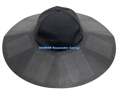Chapeau pliable portable à panneau solaire avec 22% d'efficacité et 13W de puissance max pour le camping