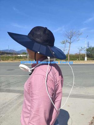 Chapeau pliable portable à panneau solaire avec 22% d'efficacité et 13W de puissance max pour le camping