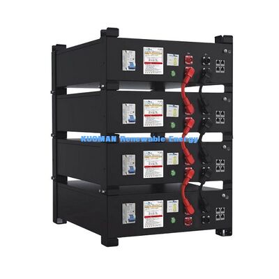 KM New Power 51.2V 400Ah LiFePO4 Système de stockage de batterie pour la maison avec une capacité de 10,24 KWh ~ 30,72 KWh et une durée de vie de 6000 cycles