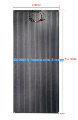 Panneau solaire flexible au silicium monocristallin de 200 W avec conception en fibre de carbone imperméable IP67
