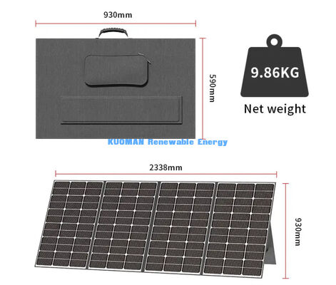 400W 40.3V Chargeur solaire pliable Panneau solaire pliable portable pour le camping et la randonnée