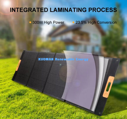 Panneau solaire pliable de 300 W avec cellules IBC de qualité militaire - Chargeur solaire portable pour équipement lourd