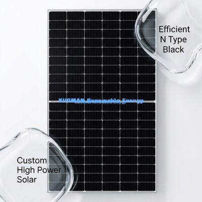 Panneaux solaires monocristallins sur mesure 400-500W avec 22% d'efficacité et conception à demi-cellules