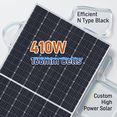 Panneau solaire monocristallin 300W-400W avec cadre en aluminium anodisé pour une haute efficacité