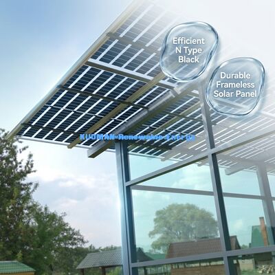 Panneau solaire mono-perc de 540W à 550W avec une efficacité de 22% et une conception en verre sans cadre