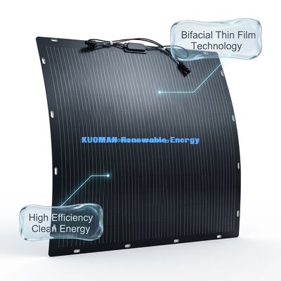 Panneau Solaire Flexible Bifacial 200W - Panneau Solaire en Silicium Polycristallin pour Énergie Propre Renouvelable