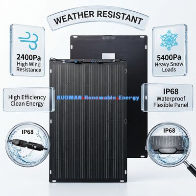 Panneau solaire flexible pliable à 360 degrés de 200 W IP67 pour véhicule de tourisme et voyage à domicile