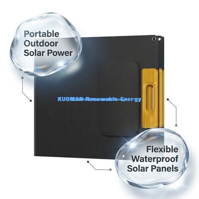 Panneau solaire pliable portable 200W IP68 imperméable à l'eau à 360° pour l'approvisionnement en énergie d'urgence