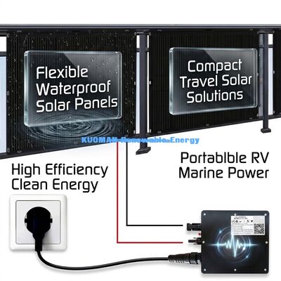Panneau solaire flexible résistant aux intempéries portable de 480 W pour le camping et l'énergie durable