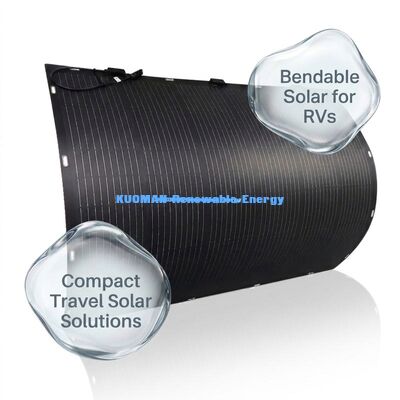 Panneau solaire flexible 800W avec étanchéité IP68 et courbure à 360 degrés pour toit, camping-car, marine