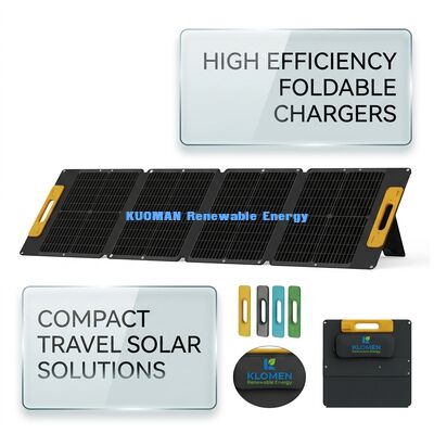 Panneau solaire portable en polysilicone de 120 W IP68 étanche à l'eau Panneau solaire pliable pour voyages en plein air