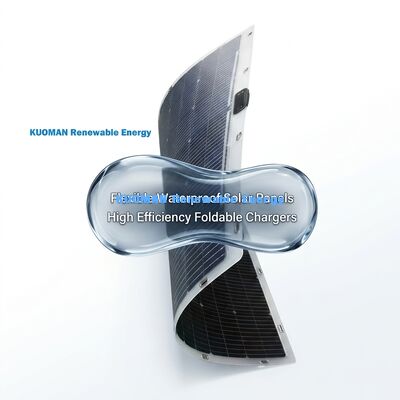 Panneau solaire flexible bifacial courbant à 360 degrés, 200W, étanche IP68, avec fibre de carbone