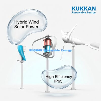 Éclairage public hybride éolien-solaire 100W-200W avec indice d'étanchéité IP65 et autonomie de 12h*365j pour routes hors réseau
