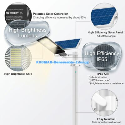 Éclairage de rue solaire de 200 W avec Pro MPPT et IP65 étanche pour l'éclairage extérieur de la route et du jardin