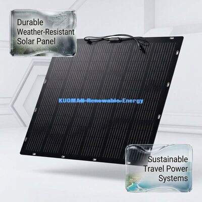 Panneau solaire flexible 100W IP68 étanche 360° pliable pour toit et bateaux avec certification FCC