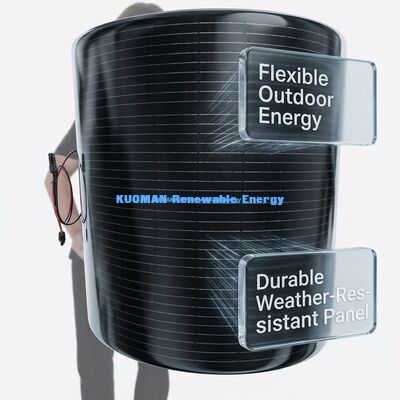 Panneau solaire flexible au silicium monocristallin de 200 W avec conception en fibre de carbone imperméable IP67