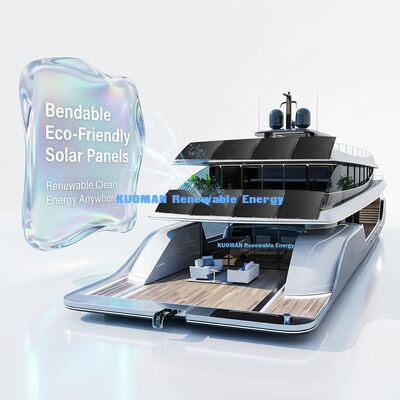 Panneau solaire flexible 800W avec étanchéité IP68 et courbure à 360 degrés pour toit, camping-car, marine