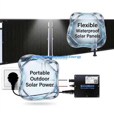 Panneau solaire flexible de 200 W durable IP65 imperméable à l'eau 360 degrés pliable pour une vie hors réseau