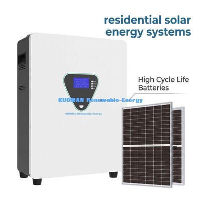 Batterie de stockage d'énergie solaire LiFePO4 montée sur le mur avec 6000 cycles et 25,6/51,2 V pour la sauvegarde à domicile
