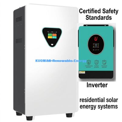 Système de batterie solaire hybride LiFePO4 51,2 V 300 Ah avec 6000 cycles pour le stockage d'énergie domestique hors réseau