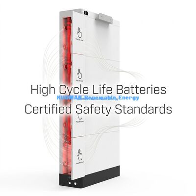 KM NEW POWER 51.2V 400Ah Batterie LiFePO4 empilable avec surveillance en temps réel pour le stockage d'énergie à domicile
