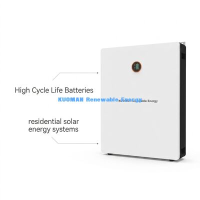 KM 48V 300Ah LiFePO4 batterie montée sur le mur de la maison batterie de stockage avec 8000 cycles