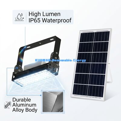 Projecteur solaire LED étanche IP65 à haut rendement lumineux avec option de télécommande pour usage industriel