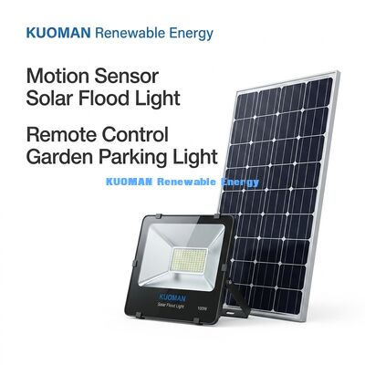 Projecteur solaire étanche IP65 15000LM à haut rendement avec détecteur de mouvement pour éclairage extérieur de paysage