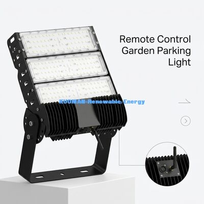Projecteur solaire LED étanche IP65 à haut rendement lumineux avec option de télécommande pour usage industriel