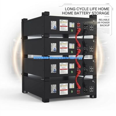 KM New Power 51.2V 400Ah LiFePO4 Système de stockage de batterie pour la maison avec une capacité de 10,24 KWh ~ 30,72 KWh et une durée de vie de 6000 cycles