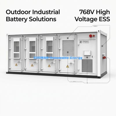 215 KWh ESS commercial avec batterie LiFePO4 et 10 000 cycles pour le stockage industriel d'énergie