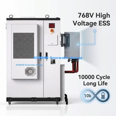 Système de stockage d'énergie de batterie industrielle en extérieur avec batterie au lithium-fer-phosphate de 107,52 kWh et classification IP54