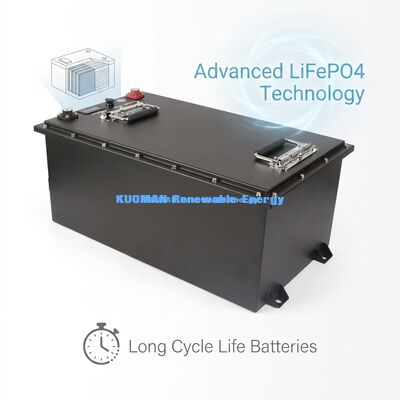 KM 72V -100Ah Chariot de golf personnalisé Batterie LiFePO4 avec 8000 cycles et 7360Wh d'énergie