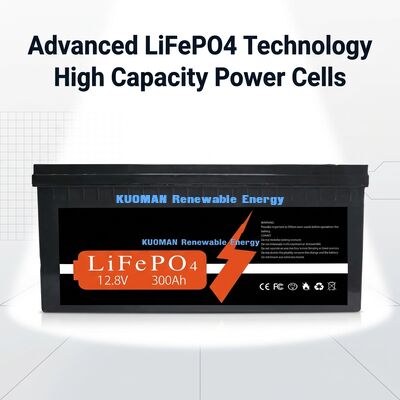 Batterie au lithium personnalisée de 12V 300Ah avec 3840Wh d'énergie et 8000 cycles pour le stockage d'énergie