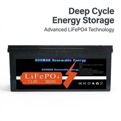 Batterie au lithium personnalisée de 12V 300Ah avec 3840Wh d'énergie et 8000 cycles pour le stockage d'énergie