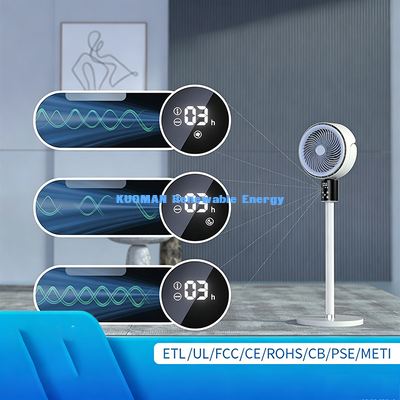Ventilateur à circulation d'air stationnaire silencieux, à oscillation à grand angle de 70°, double ventilateur turbo