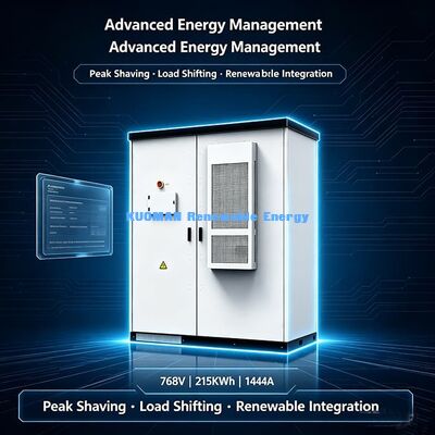 Système de stockage d'énergie de microréseau 768V 215kWh robuste armoire extérieure LiFePO4 batterie ESS
