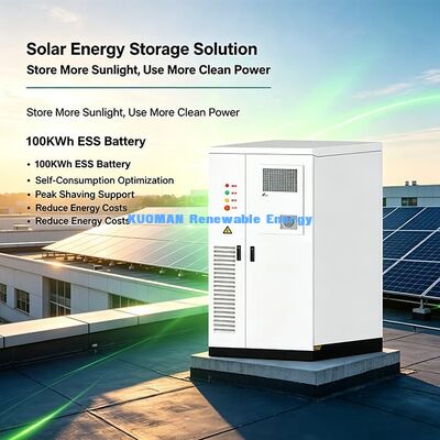 107.52KWh Armoire de stockage d'énergie intégrée ESS PV 50KWp Entrée pour l'optimisation de la puissance des bâtiments commerciaux