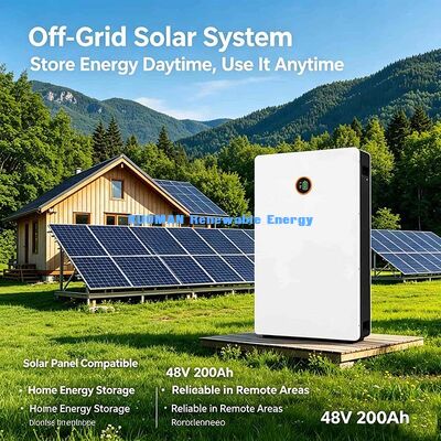 Powerwall 48V 200Ah LiFePO4 batterie murale résidentielle solution de stockage solaire
