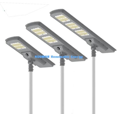 30W LiFePO4 batterie lumière de rue solaire tout en une conception étanche à l'eau extérieure lampe de route solaire LED