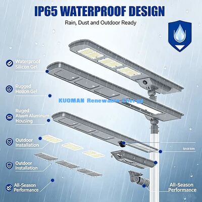 Économie d'énergie tout en un éclairage de rue solaire 40W SMD5050 LED lampe solaire Pas de coût d'électricité