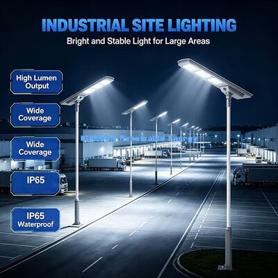 30W LiFePO4 batterie lumière de rue solaire tout en une conception étanche à l'eau extérieure lampe de route solaire LED