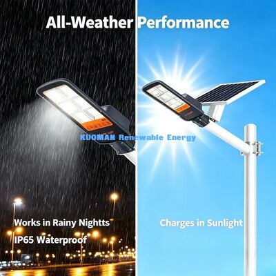 Lumière de rue à LED monopaneau solaire réglable 12 heures de travail continu