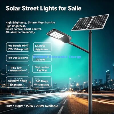 Lumière solaire de rue en aluminium anti-oxydant