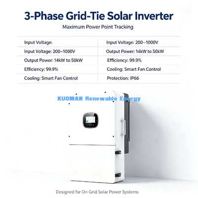350A courant de charge et de décharge maximal 18kW 3 phases Inverseur hybride à batterie solaire