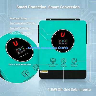 Haute efficacité de 98% de courant continu à courant alternatif 4,2 kW Inverseur hybride de puissance solaire