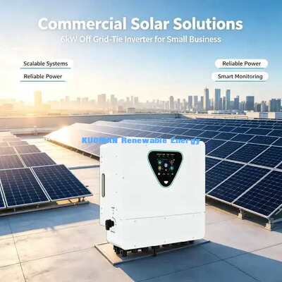 98% d'efficacité élevée 6KW Inverseur solaire hybride 50-450VDC Entrée PV IP65