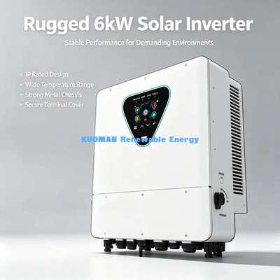 IP65 étanche à l'eau à l'extérieur 6KW Inverseur hybride solaire hors réseau